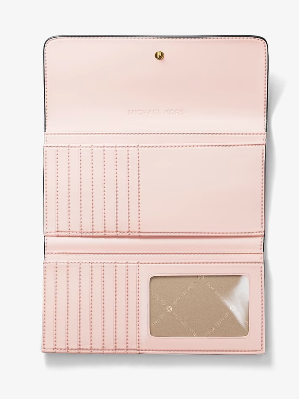 Michael Kors Blush Pink MK Logo Trifold Wallet - Picture 3 of 9